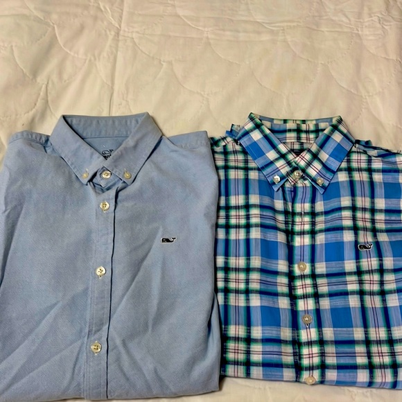 Vineyard Vines Boys Button Down Shirts (2) size Large - Picture 1 of 8